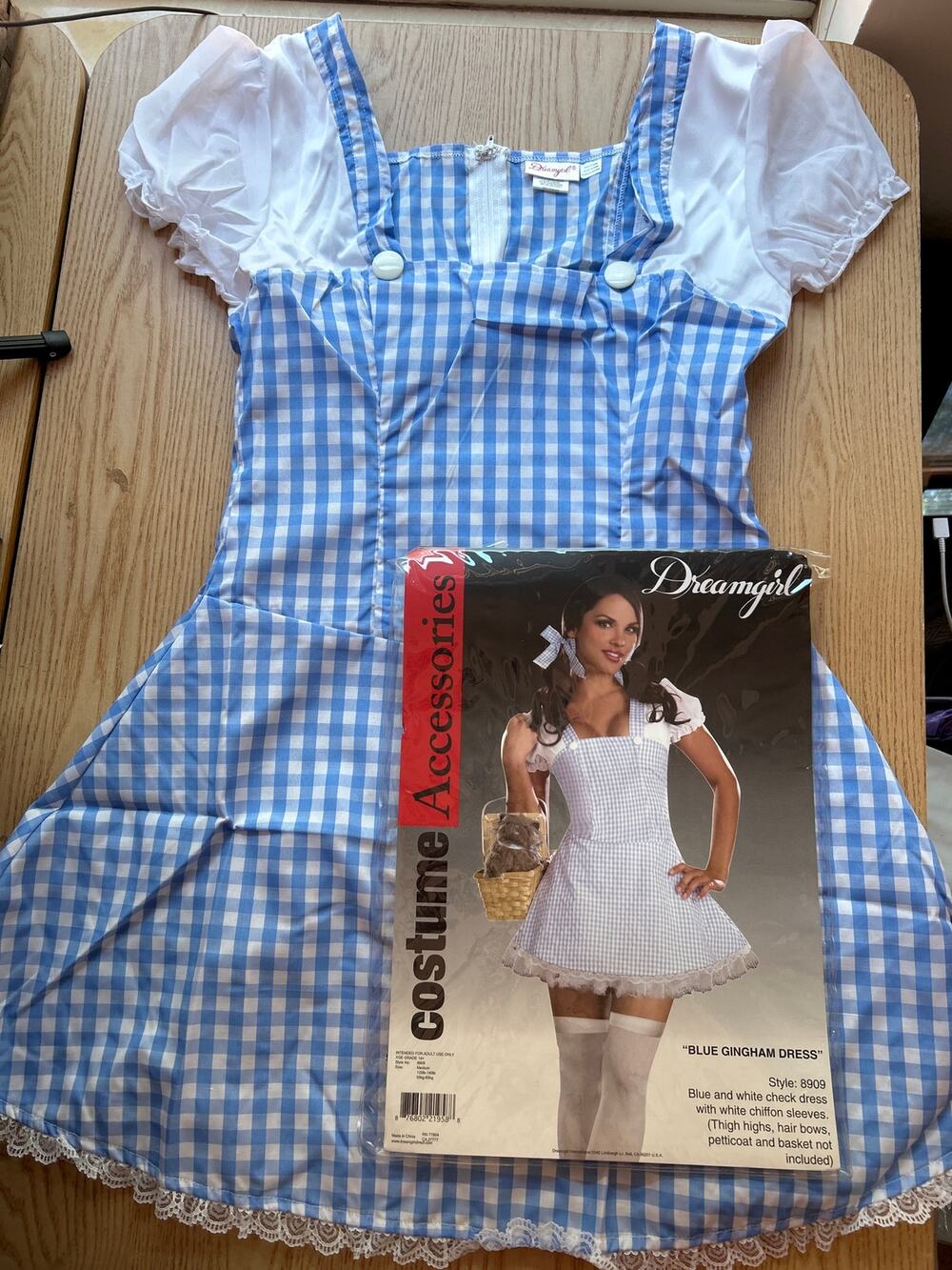 New Womens Dreamgirl 1pc Dorothy Halloween Costume Dress size Medium